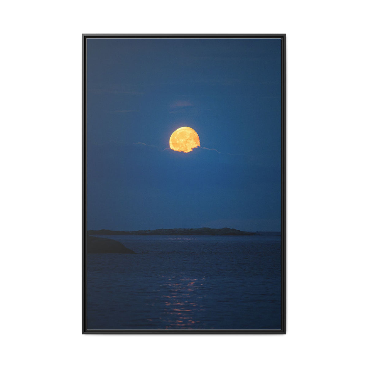 Framed Matte Canvas Print — Strawberry moon