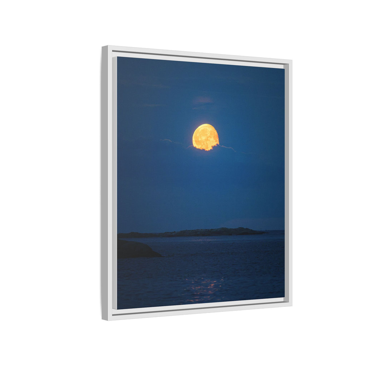 Framed Matte Canvas Print — Strawberry moon
