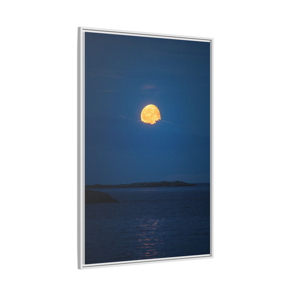 Framed Matte Canvas Print — Strawberry moon