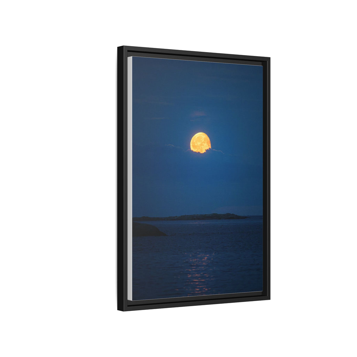 Framed Matte Canvas Print — Strawberry moon