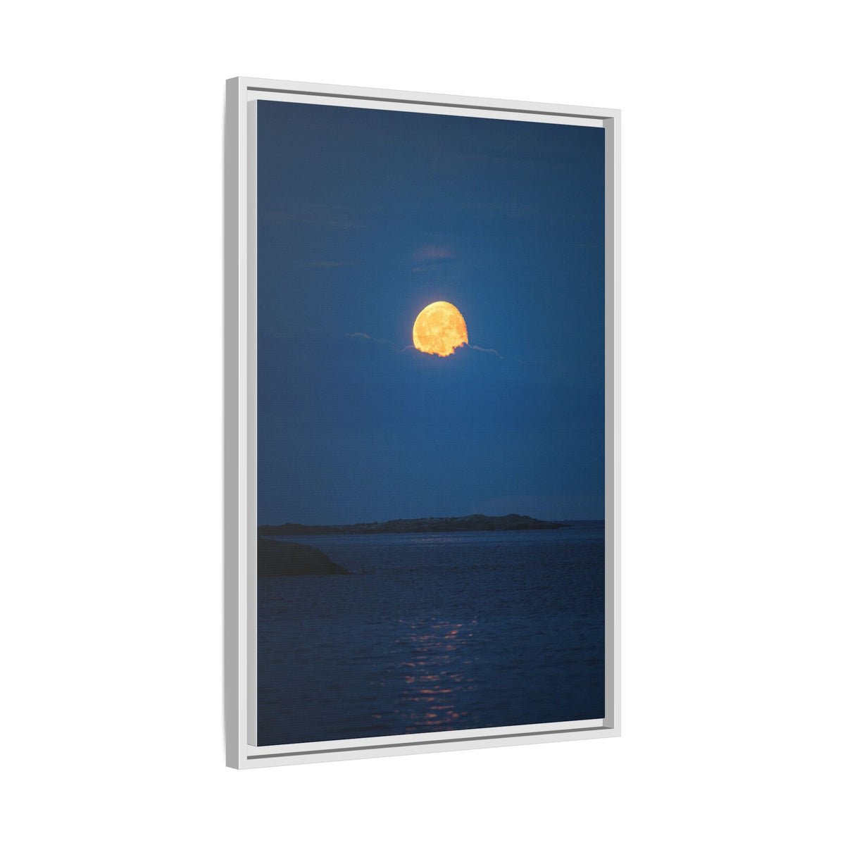 Framed Matte Canvas Print — Strawberry moon