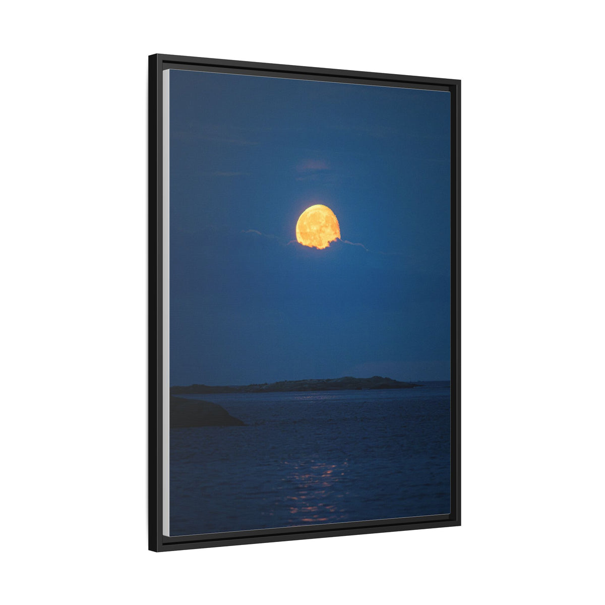 Framed Matte Canvas Print — Strawberry moon