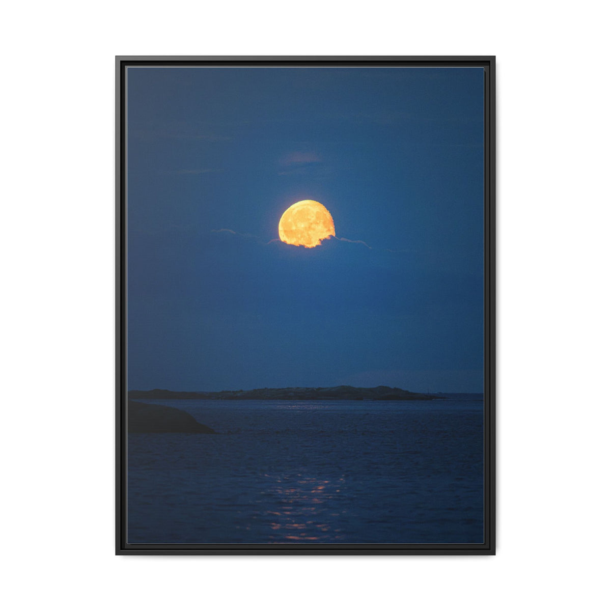 Framed Matte Canvas Print — Strawberry moon