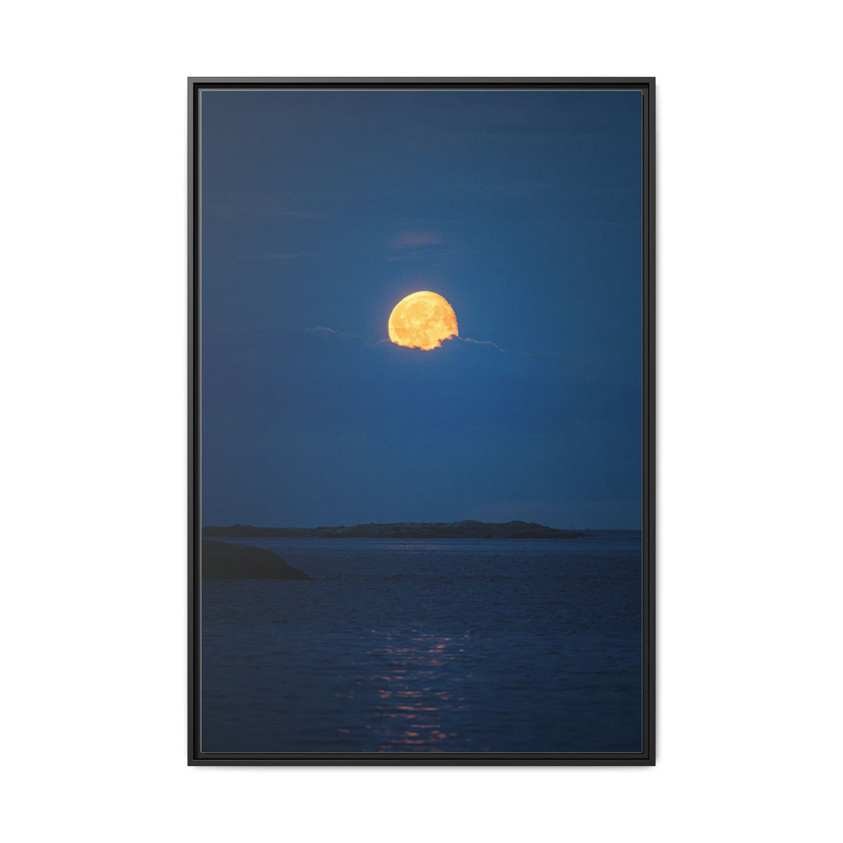 Framed Matte Canvas Print — Strawberry moon