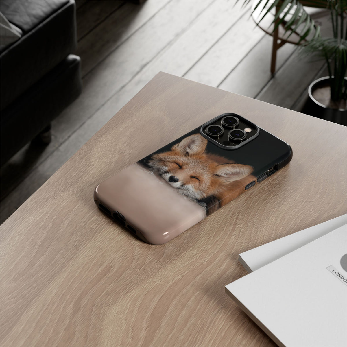 Sleeping Fox Tough Phone Case — Cute Wildlife iPhone Protective Cover