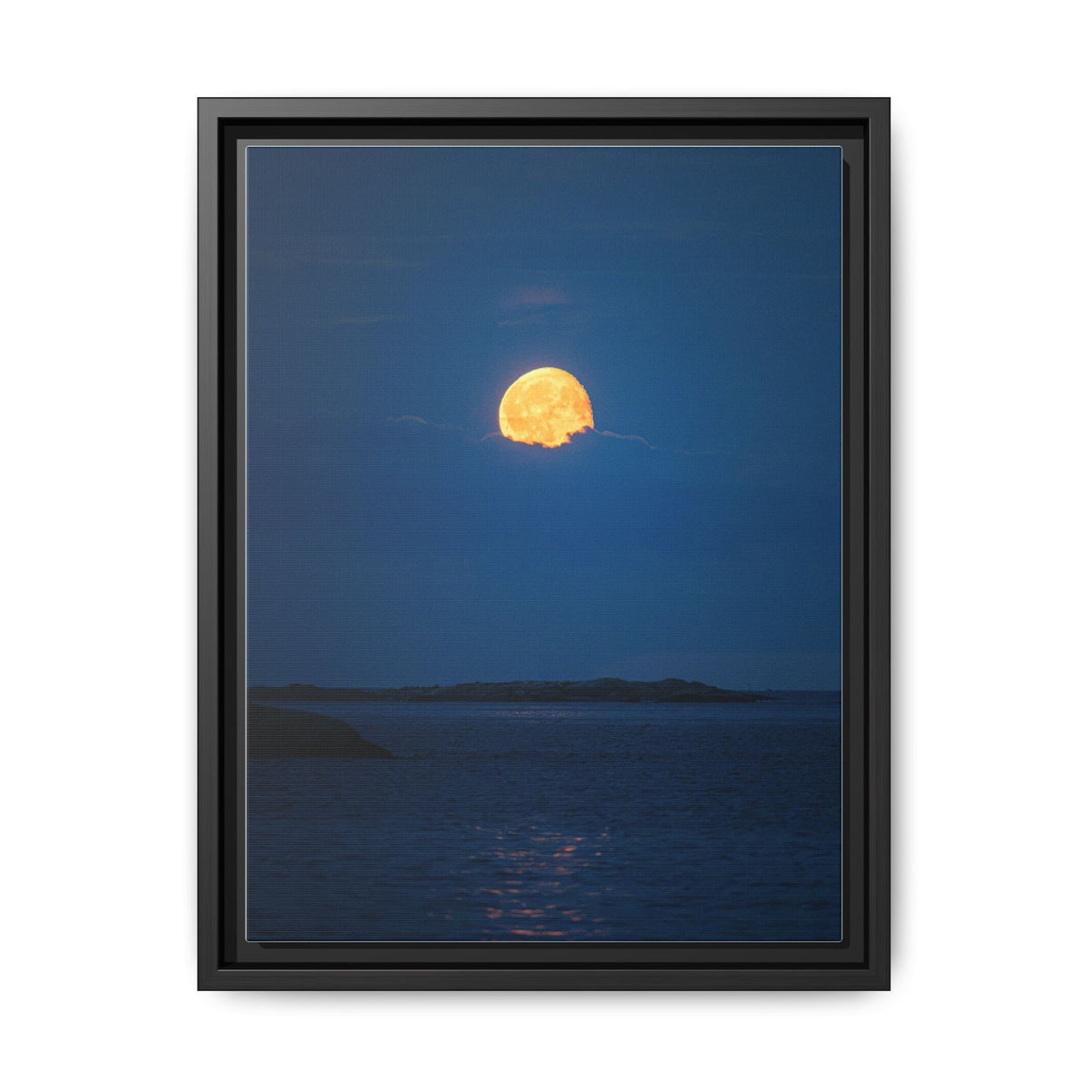 Framed Matte Canvas Print — Strawberry moon