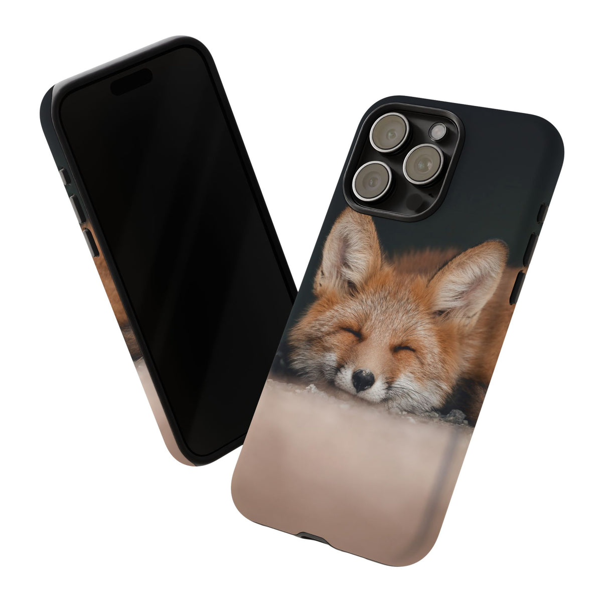 Sleeping Fox Tough Phone Case — Cute Wildlife iPhone Protective Cover