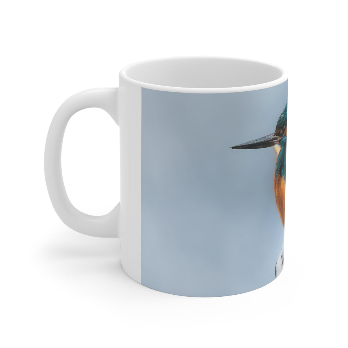 Kingfisher Photo Mug — Ceramic Coffee Cup (11oz & 15oz)